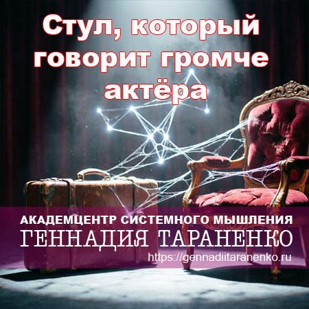 Пост №1. Стул, который говорит громче актёра: Почему вещи в театре — это не просто декор?. Статья Геннадия Тараненко